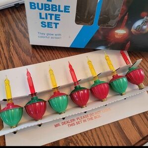NOMA Bubble Lite Set NIB / NOS ~ Christmas ~ Holiday ~ Retro